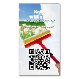 Tarjeta De Visita Magnética QR Personalizado de limpieza de ventanas