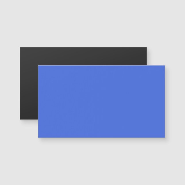 Tarjeta de visita magnética real azul (Anverso/Reverso)