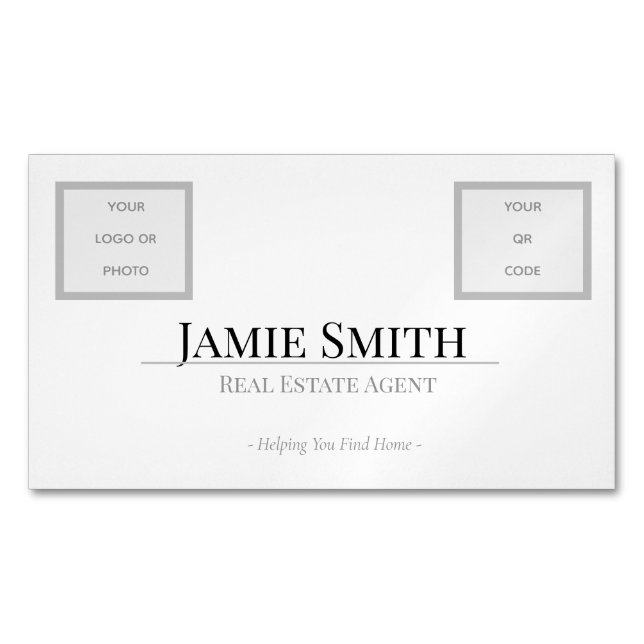 Tarjeta De Visita Magnética Realestate Agent Templates (Anverso)