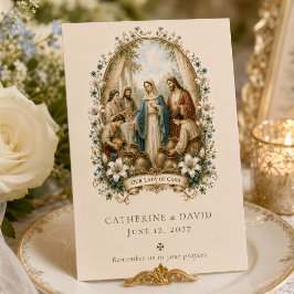 Tarjeta De Visita Magnética Recuerdo de Boda de Caná Católico Tradicional