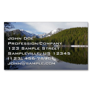 Tarjeta De Visita Magnética Reflejo del lago Bear II