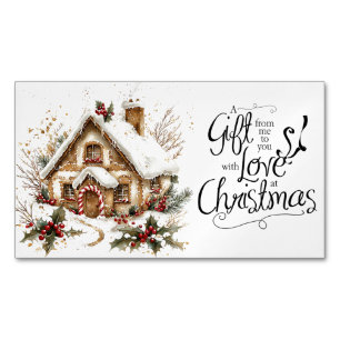 Tarjeta De Visita Magnética Regalo de Casa de Pan de Jengibre para Ti