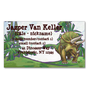 Tarjeta De Visita Magnética Regalos y accesorios de Triceratops