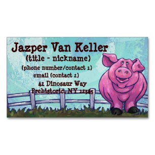 Tarjeta De Visita Magnética Regalos y accesorios del cerdo