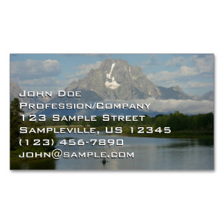 Tarjeta De Visita Magnética Remo en kayak en el Parque Nacional Grand Teton