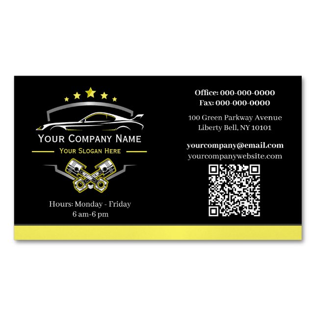 Tarjeta De Visita Magnética Reparación automática profesional, mecánica automá (Anverso)