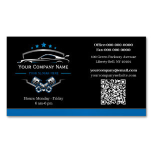 Tarjeta De Visita Magnética Reparación Automotriz Profesional, Mecánico de Aut