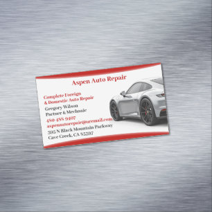 Tarjeta De Visita Magnética Reparación de Autos Automóviles