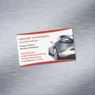 Tarjeta De Visita Magnética Reparación de Autos Automóviles