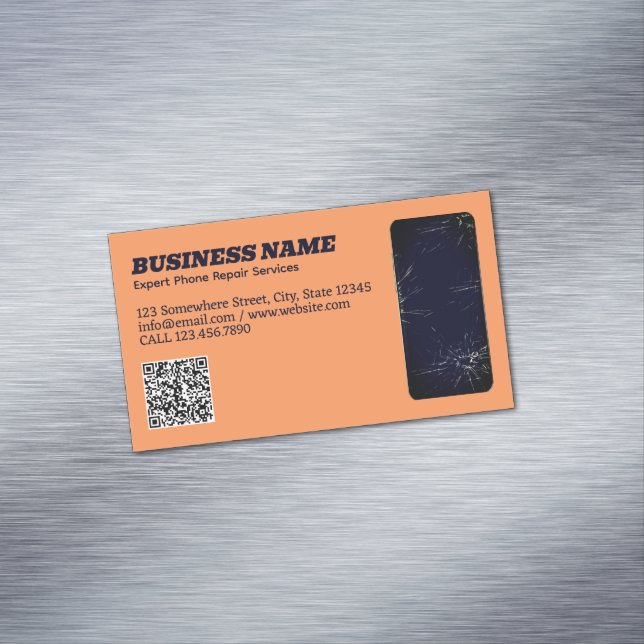 Tarjeta De Visita Magnética Reparación de teléfono QR (In Situ)