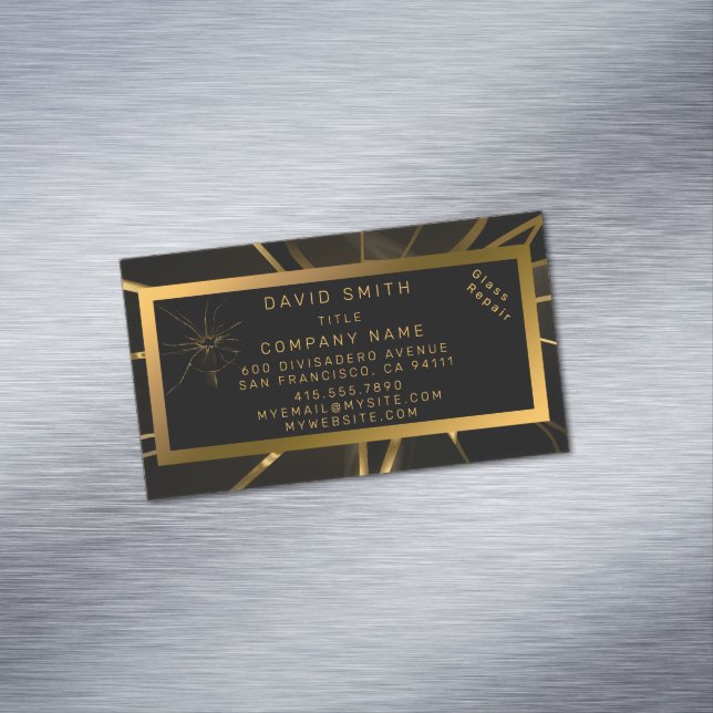 Tarjeta De Visita Magnética Reparación de vidrio profesional moderno (In Situ)