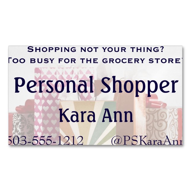 Tarjeta De Visita Magnética Repetir negocio (Anverso)