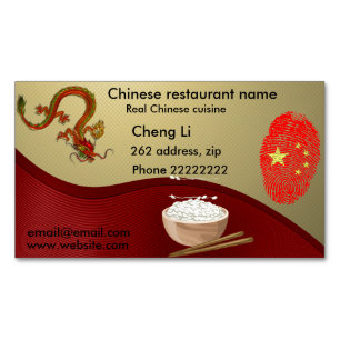 Tarjeta De Visita Magnética Restaurante chino
