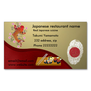 Tarjeta De Visita Magnética Restaurante japonés