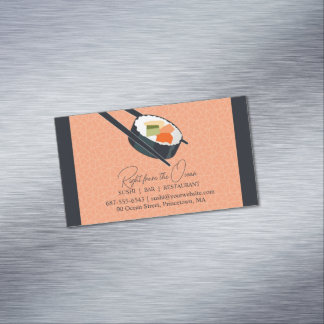 Tarjeta De Visita Magnética Restaurante Sushi Bar