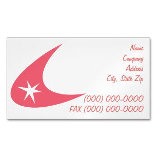 Tarjeta De Visita Magnética Retro Boomerang