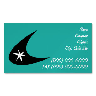 Tarjeta De Visita Magnética Retro Boomerang