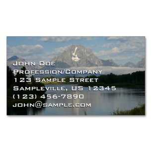 Tarjeta De Visita Magnética Río Jackson Hole en el Parque Nacional Grand Teton