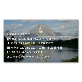 Tarjeta De Visita Magnética Río Jackson Hole en el Parque Nacional Grand Teton