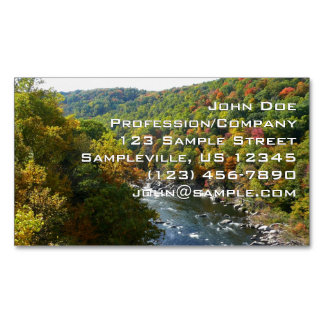 Tarjeta De Visita Magnética Río Ohiopyle en otoño II en Pensilvania