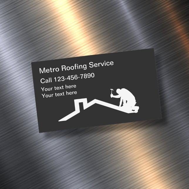 Tarjeta De Visita Magnética Roofing Business Card Magnets Nuevo diseño (Subido por el creador)