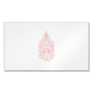 Tarjeta De Visita Magnética Rosa podrido, caoba exuberante, diseño decorativo