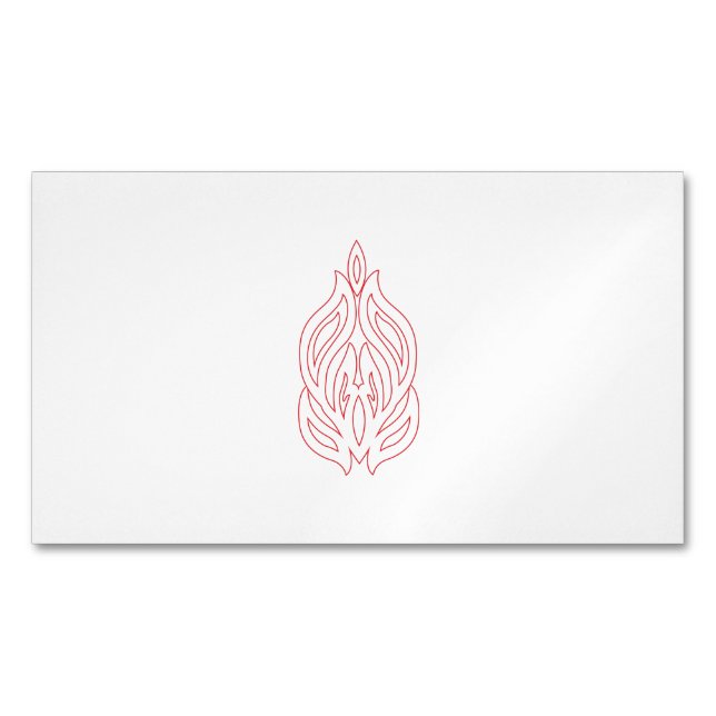 Tarjeta De Visita Magnética Rosa podrido, caoba exuberante, diseño decorativo (Anverso)