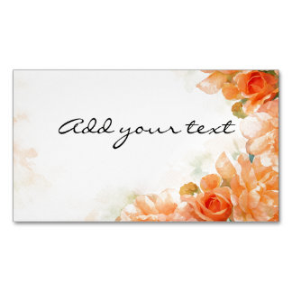 Tarjeta De Visita Magnética Rose themed wedding magnetic card
