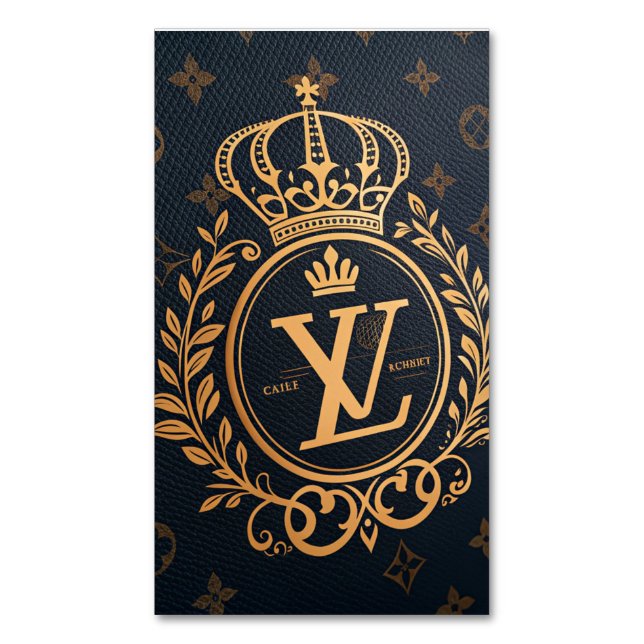 Tarjeta De Visita Magnética Royal Emblem  (Frente vertical)