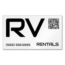 Tarjeta De Visita Magnética 🔥 RV Rentals Personalizado QR