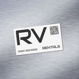 Tarjeta De Visita Magnética 🔥 RV Rentals Personalizado QR