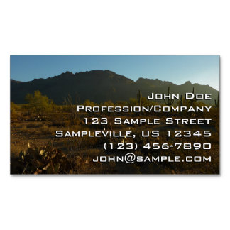 Tarjeta De Visita Magnética Saguaro Amanecer en el Parque Nacional Saguaro