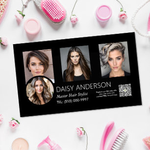 Tarjeta De Visita Magnética salon de peluquería para peinados de pequeña empre