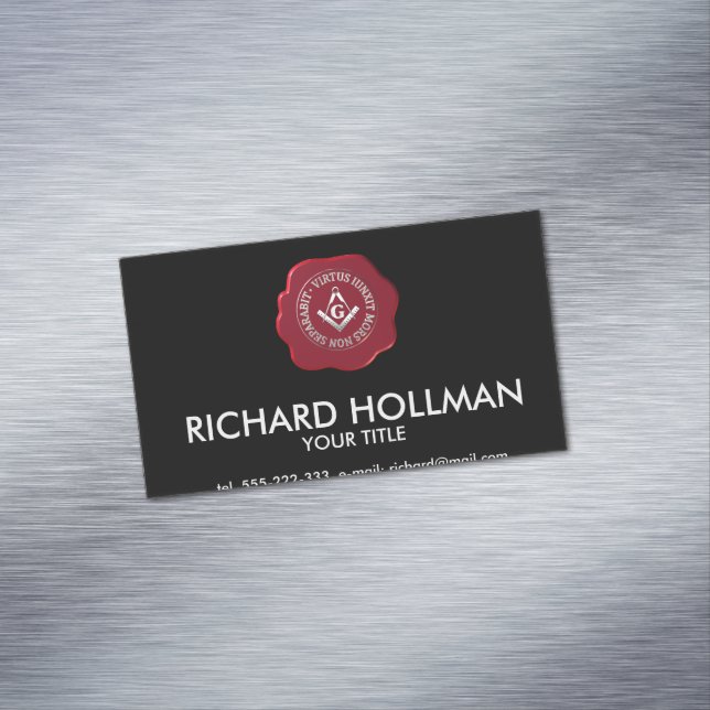 Tarjeta De Visita Magnética Sello de cera masónica (In Situ)