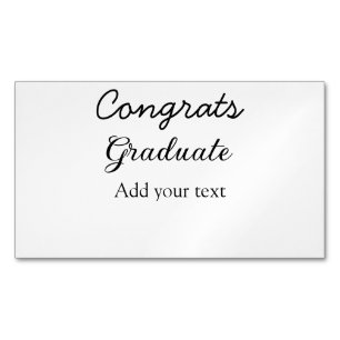 Tarjeta De Visita Magnética Sencillas felicitaciones mínimas graduación añadir