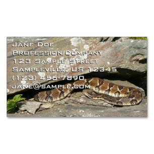 Tarjeta De Visita Magnética Serpiente de cascabel en el Parque Nacional Shenan