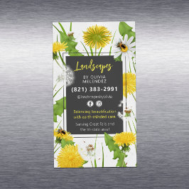 Tarjeta De Visita Magnética Servicio de Atención al Césped Natural Promo Dande