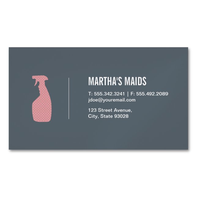 Tarjeta De Visita Magnética Servicio de doncella (Anverso)