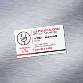 Tarjeta De Visita Magnética Servicio de electricista