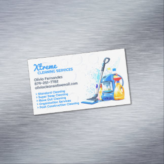 Tarjeta De Visita Magnética Servicio de Limpieza