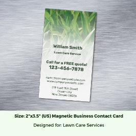 Tarjeta De Visita Magnética Servicio de personalizado Foto Cuidado del Césped