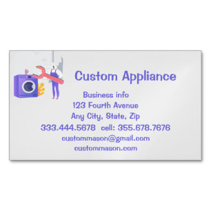Tarjeta De Visita Magnética Servicio y reparación de equipo personalizado