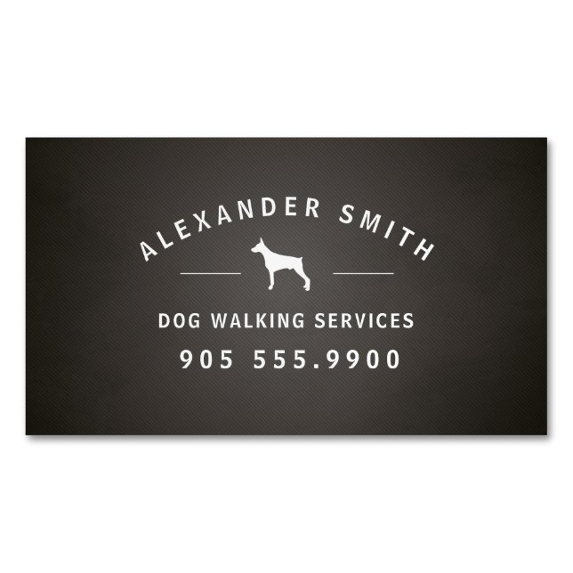 Tarjeta De Visita Magnética Servicios de caminata de perros (Anverso)