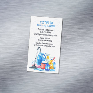 Tarjeta De Visita Magnética Servicios de Limpieza