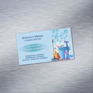 Tarjeta De Visita Magnética Servicios de Limpieza
