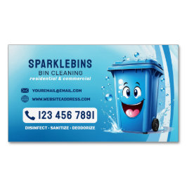 Tarjeta De Visita Magnética Servicios de limpieza de bin profesionales