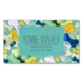 Tarjeta De Visita Magnética servicios de mascota de huesos de perro