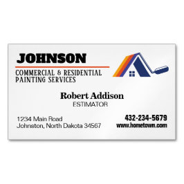 Tarjeta De Visita Magnética Servicios de pintura comercial y residencial