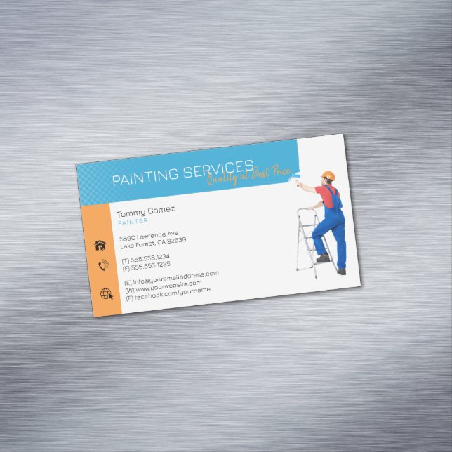 Tarjeta De Visita Magnética Servicios de pintura | Pintor en el trabajo (In Situ)