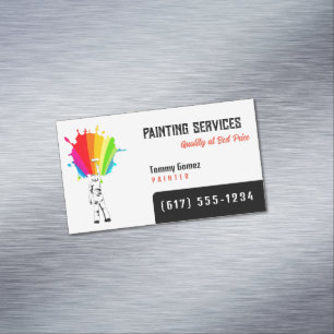 Tarjeta De Visita Magnética Servicios de pintura   Pintores